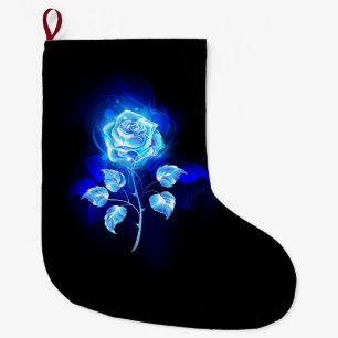 Grande Chaussette De Noël Rose bleu brûlant