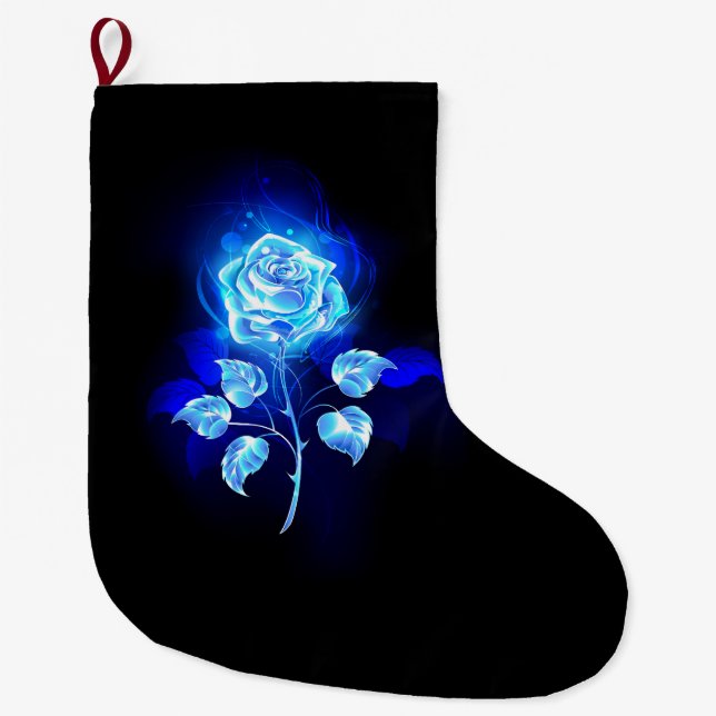 Grande Chaussette De Noël Rose bleu brûlant (Devant)