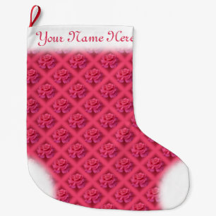 Grande Chaussette De Noël Rose Rose Stocking Rose Noël Stocking Custom