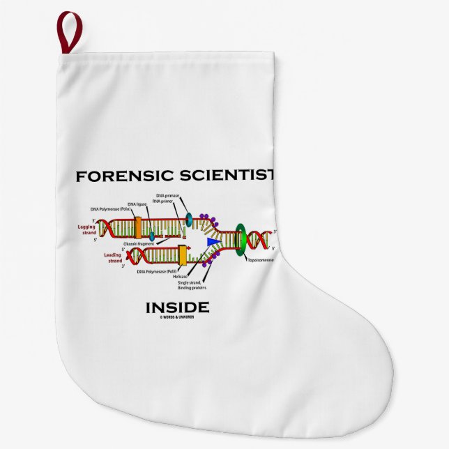 Grande Chaussette De Noël Scientifique médico-légal dans le Humour de réplic (Devant)