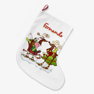 Grande Chaussette De Noël Silly Whimsey Mooks PERSONNALISÉ