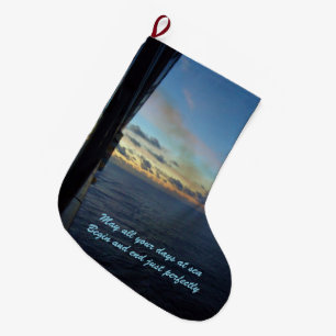 Grande Chaussette De Noël Souhaits de jours en mer