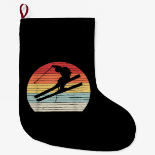 Grande Chaussette De Noël Sports d'hiver vintages