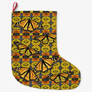 Grande Chaussette De Noël Stockage de Noël - Collage Monarque