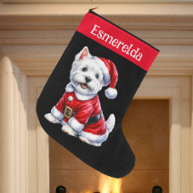 Stockage de Noël Westie personnalisé