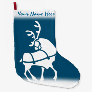 Grande Chaussette De Noël Stockage personnalisé des rennes de Noël