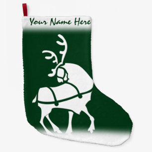 Grande Chaussette De Noël Stockage personnalisé des rennes de Noël