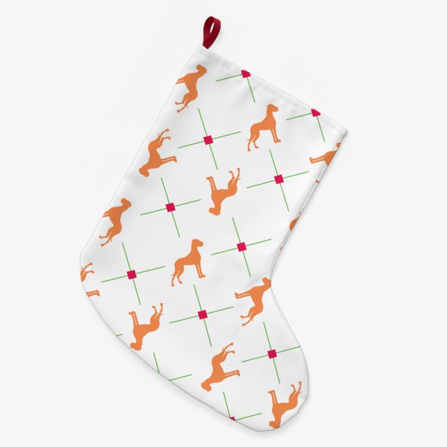 Grande Chaussette De Noël Stocker le Motif français de Bulldog (Devant (Accrochage))