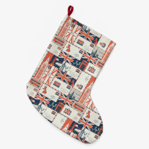 Grande Chaussette De Noël Stocking de la Poste de Londres