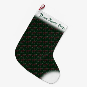 Grande Chaussette De Noël Stocking de l'orignal Stocking de Noël Personnalis