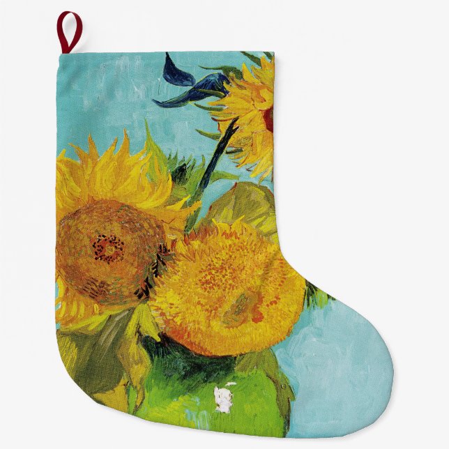 Grande Chaussette De Noël Sunflowers Vincent van Gogh (Devant)