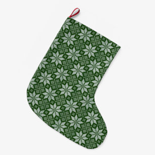Grande Chaussette De Noël Sweat de vacances vert