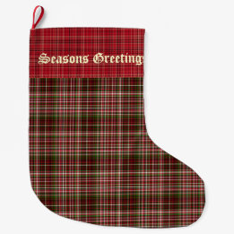 Grande Chaussette De Noël Tartan classique