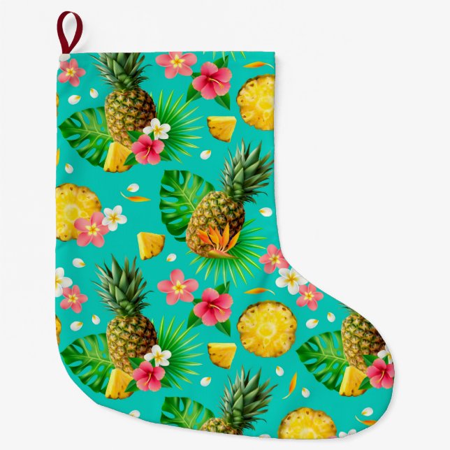 Grande Chaussette De Noël Tropical (Devant)