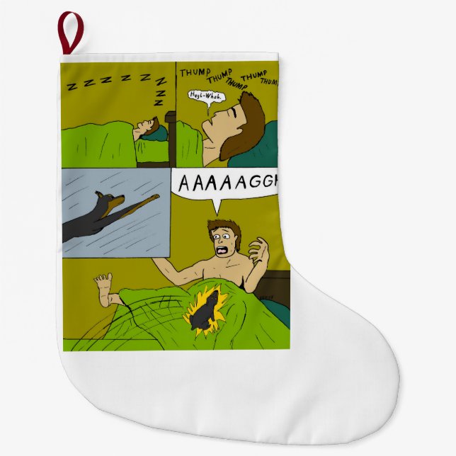 Grande Chaussette De Noël Un réveil douloureux (Devant)