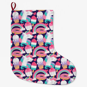 Grande Chaussette De Noël Unicorne