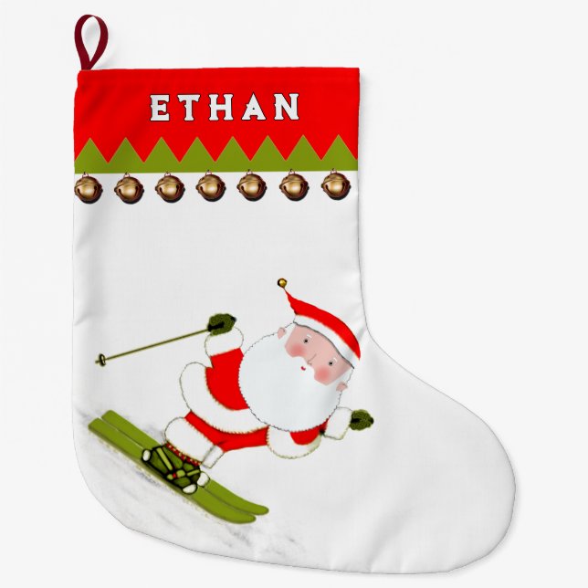 Grande Chaussette De Noël Vacances ski (Devant)