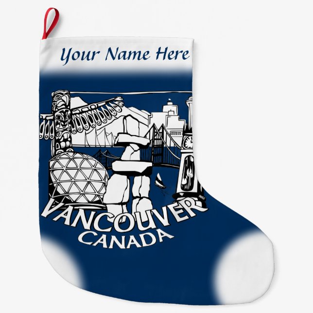 Grande Chaussette De Noël Vancouver Stocking Vancouver Christmas Stocking (Devant)