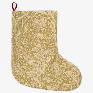Grande Chaussette De Noël Vintage William Morris Arcadia Or Sans Couture