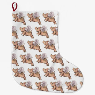 Grande Chaussette De Noël Voler des porcs
