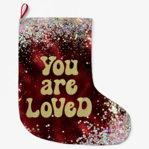 Grande Chaussette De Noël Vous êtes Loved Affirmation Rappel