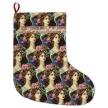 Wavy brown hair young lady flowers Believer custom