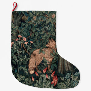 Grande Chaussette De Noël William Morris Faune sauvage Fox