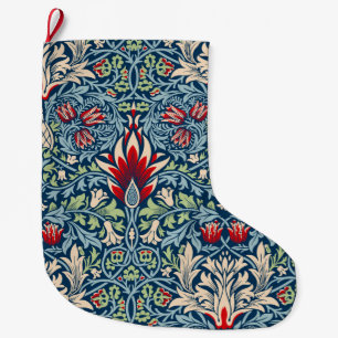 Grande Chaussette De Noël William Morris Snakeshead Fritillaire Floral Desig