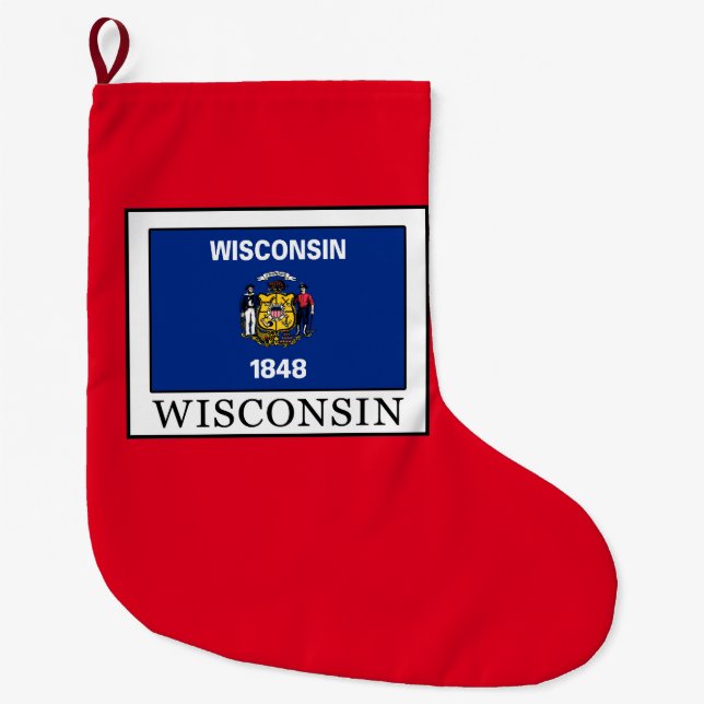 Grande Chaussette De Noël Wisconsin (Devant)