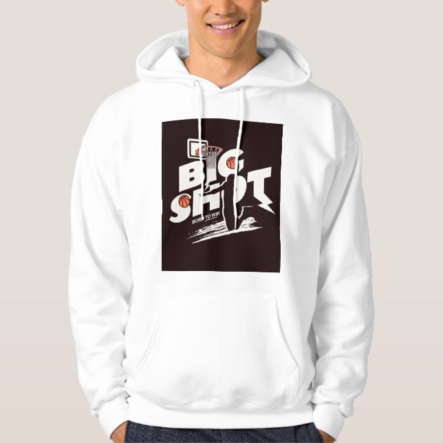 Grande conception sweat - shirt à capuche courte (Devant)