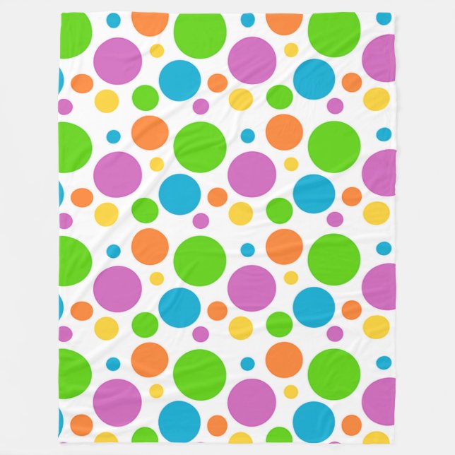 Grande couverture d'ouatine de pois de points (Devant)
