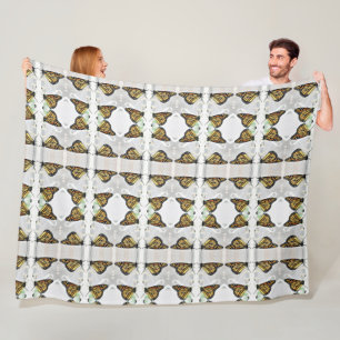 Grande couverture en polaire Motif deux monarques