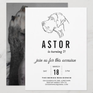 Grande Dane Invitation Anniversaire