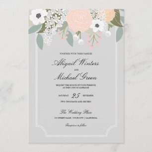 Grande Faire-part de mariage Florale
