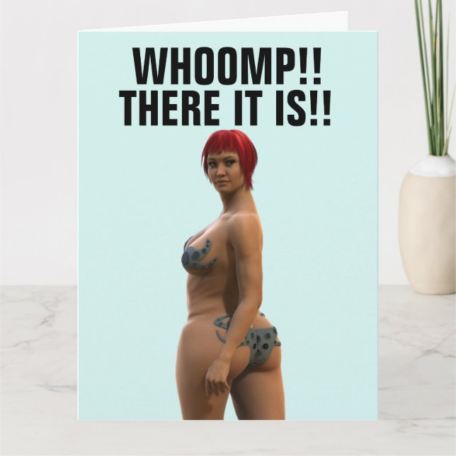 GRANDE FILLE BUTT SURTAILLÉE CARTES D'ANNIVERSAIRE (Devant)