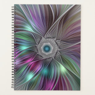Grande Fleur colorée Abstraite Trippy Fractal Art