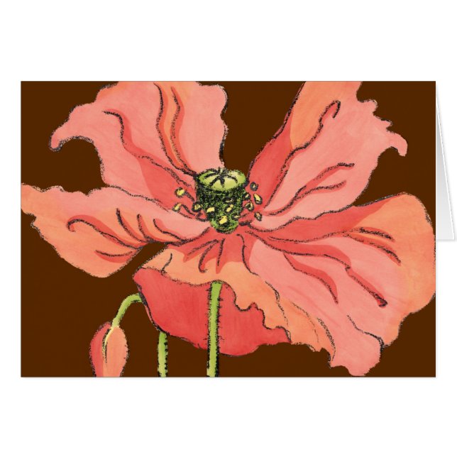 Grande Fleur rose avec Arrière - plan rouge profon (Devant horizontal)