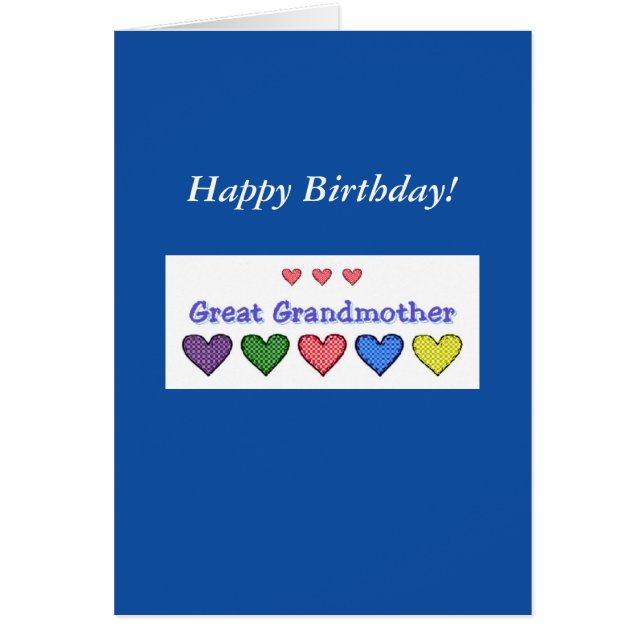 Grande grand-mère Anniversaire carte GH (Devant)