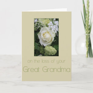 Grande grand-mère perte Rose carte de sympathie