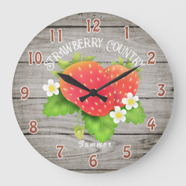 Grande horloge de fraise de campagne (Recto)