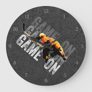 Grande horloge du jeu sur (hockey)