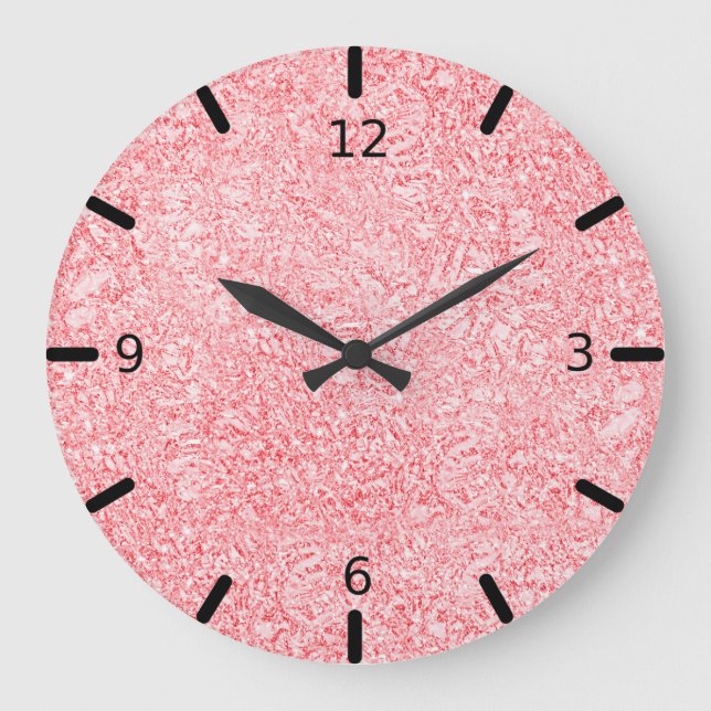 Grande horloge en métal or rose (Recto)