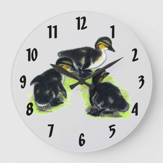Grande horloge Mallard Ducklings (Recto)