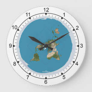 Grande horloge murale de la Terre plate