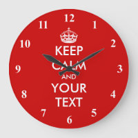 Grande horloge murale Keep Calme | Conception pers