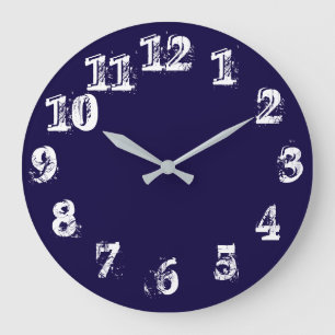 Grande horloge murale ronde de marine