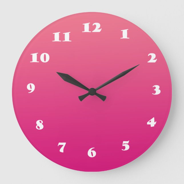 (Grande) horloge murale ronde rose (Recto)