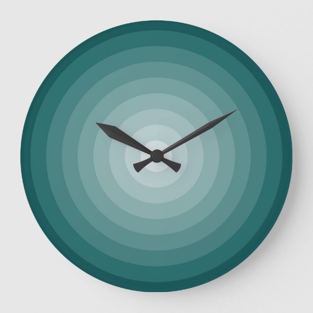 Grande horloge murale turquoise cible par Janz (Recto)