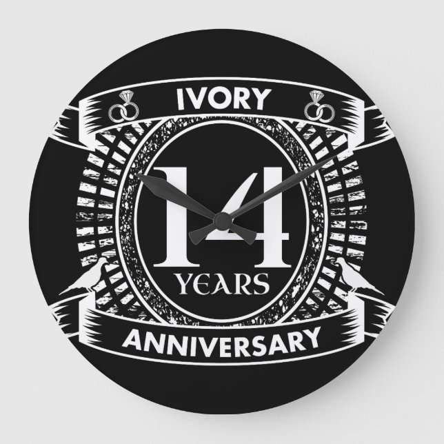 Grande Horloge Ronde 14E anniversaire de l'IVORY mariage (Recto)