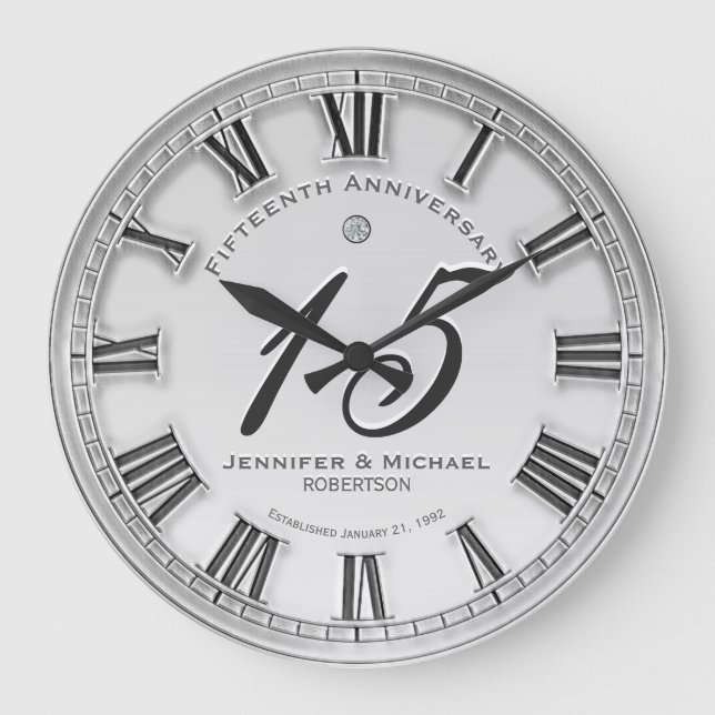 Grande Horloge Ronde 15e anniversaire du Mariage d'argent Grande horlog (Recto)
